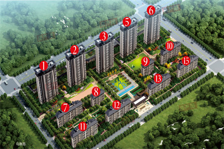 正大文苑套三楼房3室2厅1卫90㎡